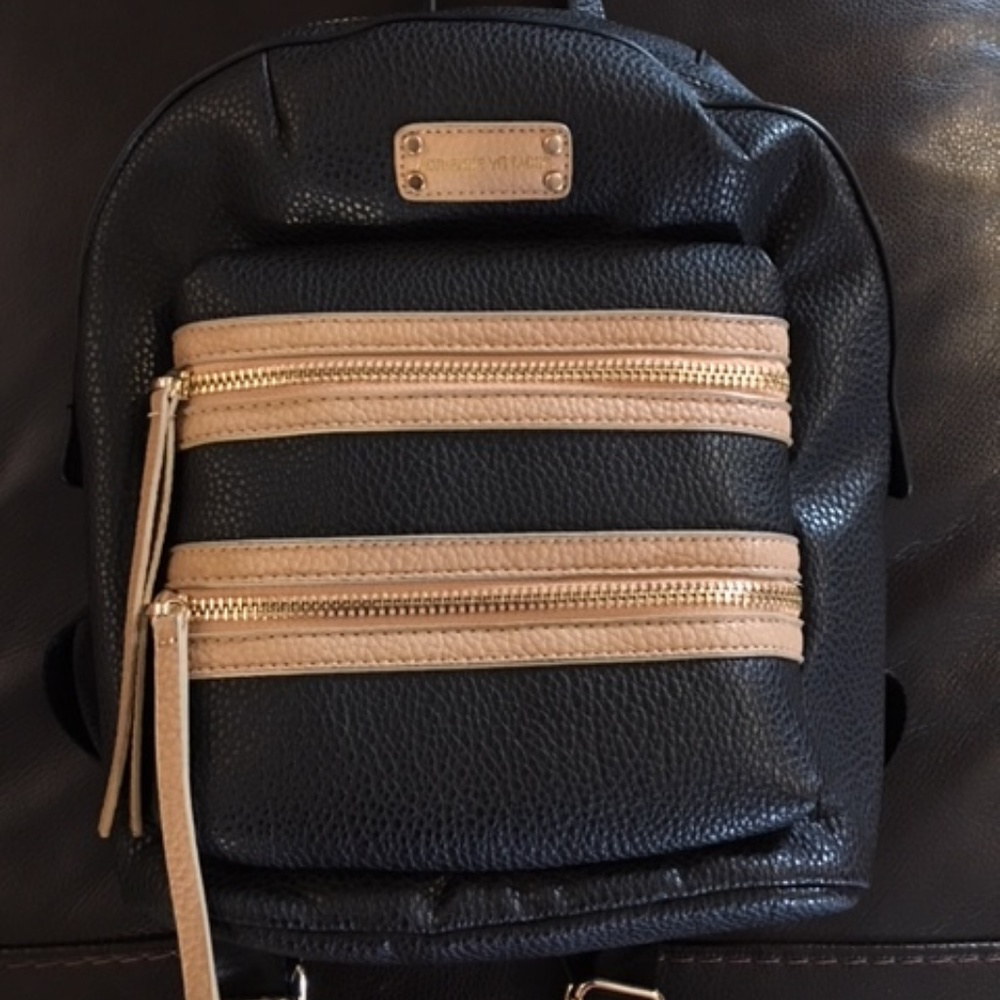 Adrienne Vittandini  Black Backpack Purse